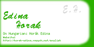 edina horak business card