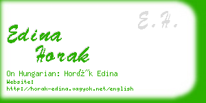 edina horak business card
